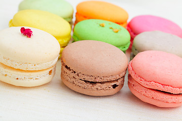 Image showing Colorful macaroons