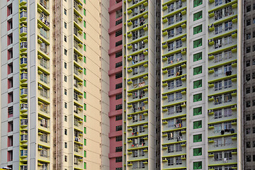 Image showing public apartment block in Hong Kong