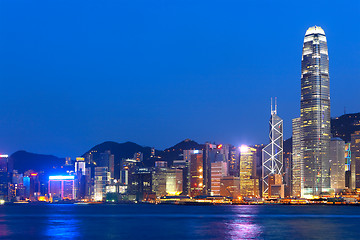 Image showing Hong Kong Skyline at night