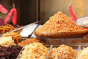 Image showing dried shrimps in chinese market