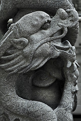 Image showing chinese dragon statue in temple