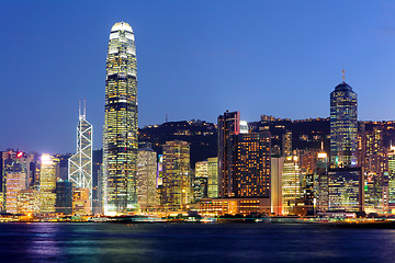 Image showing Hong Kong Skyline at night