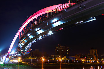 Image showing night view of the arcuate bridge