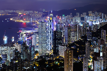 Image showing Hong Kong skyline at night