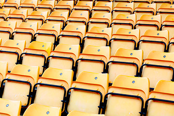 Image showing plastic seats at stadium