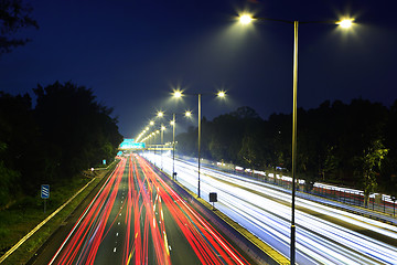 Image showing highway with car light