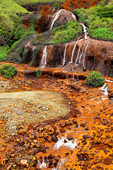 Image showing golden waterfall