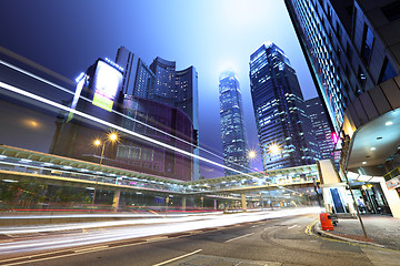 Image showing traffic in city at night