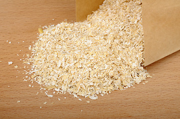 Image showing oat bran in a paper bag