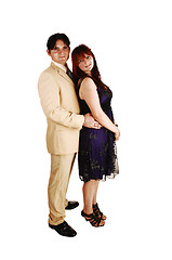 Image showing Young couple all dressed up.