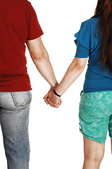 Image showing Couple holding hands.