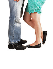 Image showing Legs and feet of couple.