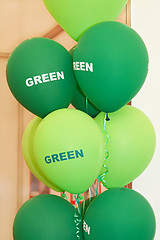 Image showing Green balloons
