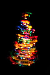 Image showing xmas tree from the christmas lights