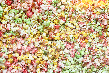 Image showing color popcorn background