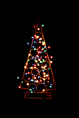 Image showing xmas tree from the christmas lights