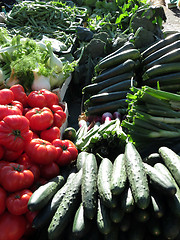 Image showing Colorful vegetable market in Zagreb