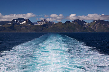 Image showing Lofoten islands from the sea