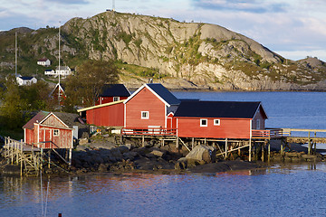 Image showing Fishing huts
