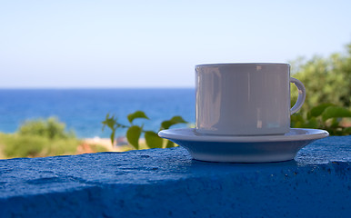 Image showing Coffee at the Beach