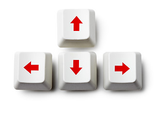 Image showing Cursor arrow keys on white