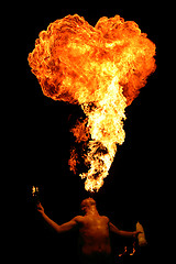 Image showing Spit fire