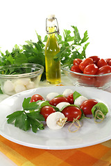 Image showing mozzarella skewers