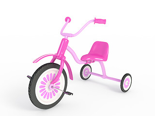 Image showing Pink tricycle isolated 3d render