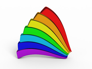 Image showing Isolated rainbow figures 3d render