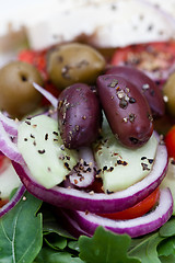 Image showing Greek salad close up