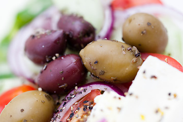 Image showing Greek salad close up