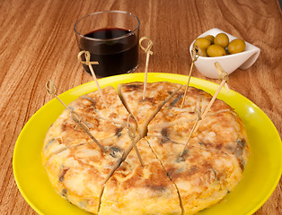 Image showing Tortilla on bar counter