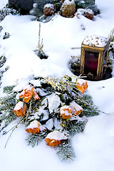 Image showing Snowy rose bouquet