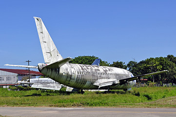 Image showing Abandoned airplane.