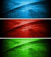Image showing Colourful textural banners