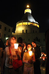 Image showing Procession goes through the streets of Nazareth, from the Church of St. Joseph to the Basilica of the Annunciation