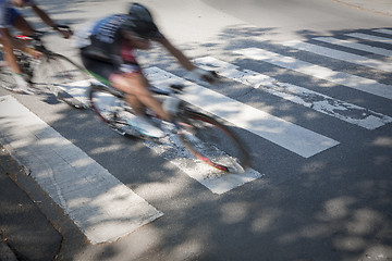 Image showing Urban cycling race