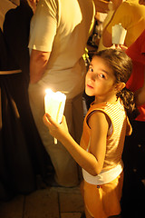 Image showing Procession goes through the streets of Nazareth, from the Church of St. Joseph to the Basilica of the Annunciation