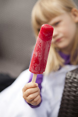 Image showing Girl with popsicle