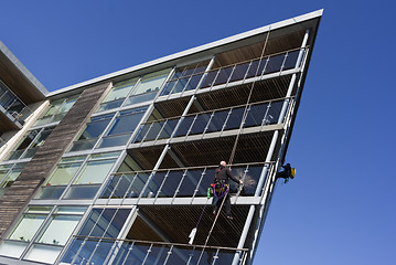 Image showing Window cleaners on job