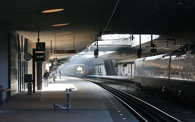 Image showing Trains in the mist