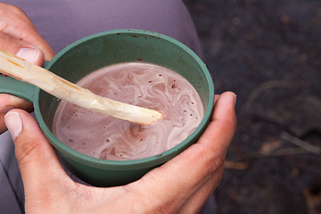 Image showing A cup of hot chocolate