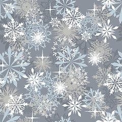 Image showing seamless snowflakes background