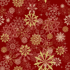 Image showing seamless snowflakes background