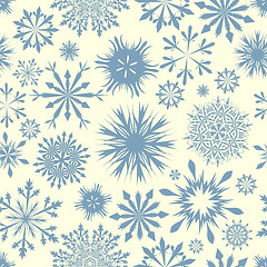 Image showing seamless snowflakes background