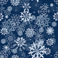 Image showing seamless snowflakes background