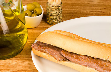 Image showing Mediterranean baguette