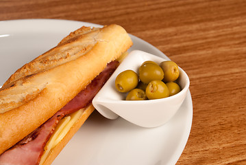 Image showing Bacon baguette