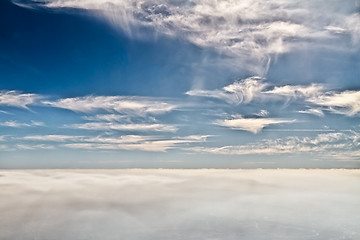 Image showing Between the clouds