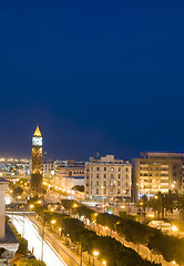 Image showing Clock Tower avenue Habib Bourguiba Ville Nouvelle Tunis Tunisia 